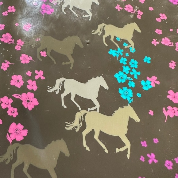 WESTERN Chief Mud Barn Rain Rubber Boots Size 7. “Horse Dance -Chestnut” Pattern - Picture 10 of 13